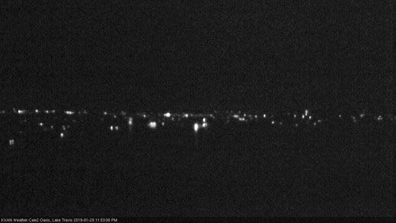 Lake Travis webcam, January 29, 2019 10:55 PM CT