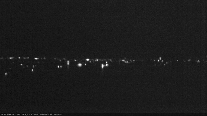 Lake Travis webcam, January 29, 2019 11:15 PM CT
