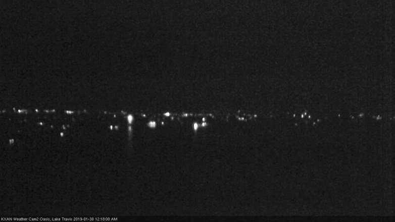 Lake Travis webcam, January 29, 2019 11:20 PM CT