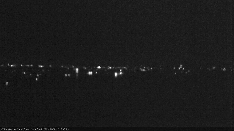 Lake Travis webcam, January 29, 2019 11:30 PM CT