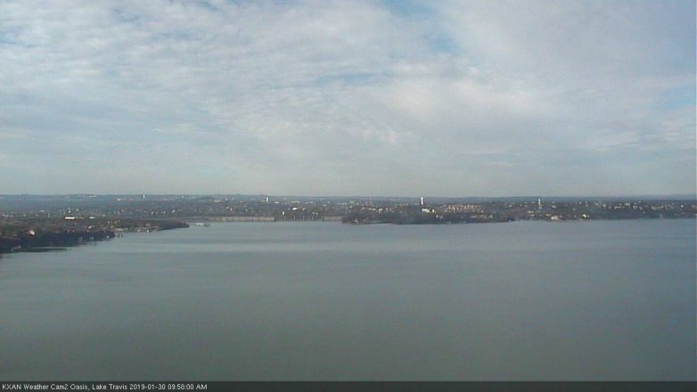 Lake Travis webcam, January 30, 2019 9:00 AM CT