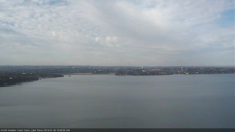 Lake Travis webcam, January 30, 2019 9:10 AM CT