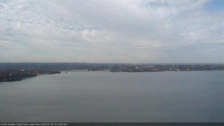 Lake Travis webcam, January 30, 2019 9:15 AM CT