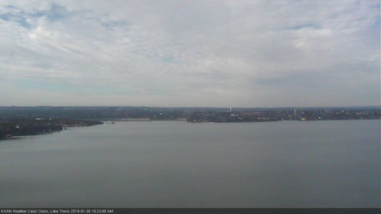 Lake Travis webcam, January 30, 2019 9:25 AM CT