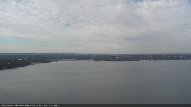 Lake Travis webcam, January 30, 2019 9:30 AM CT