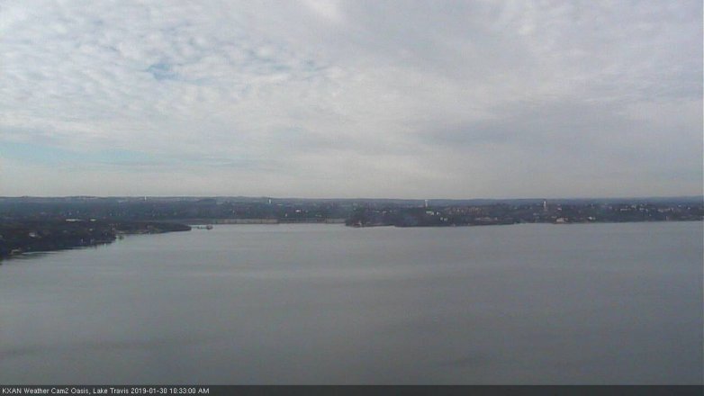 Lake Travis webcam, January 30, 2019 9:35 AM CT