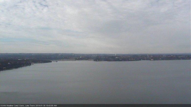 Lake Travis webcam, January 30, 2019 9:45 AM CT
