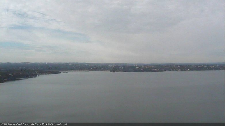 Lake Travis webcam, January 30, 2019 9:50 AM CT