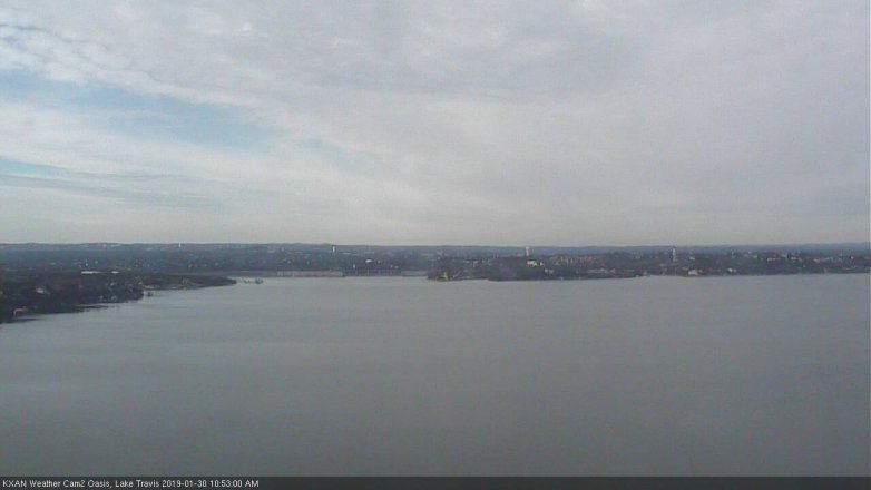 Lake Travis webcam, January 30, 2019 9:55 AM CT
