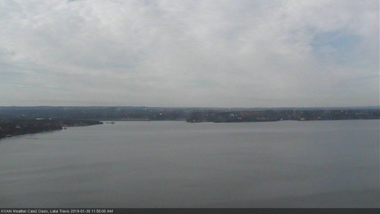 Lake Travis webcam, January 30, 2019 11:00 AM CT