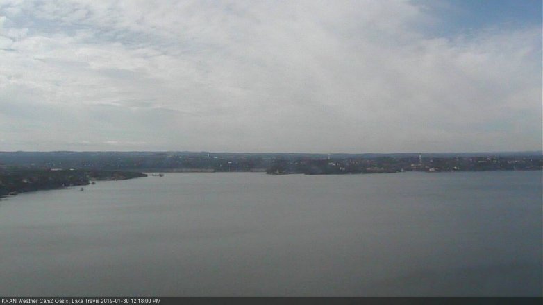Lake Travis webcam, January 30, 2019 11:20 AM CT