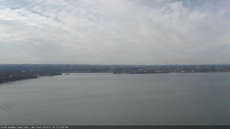 Lake Travis webcam, January 30, 2019 11:25 AM CT