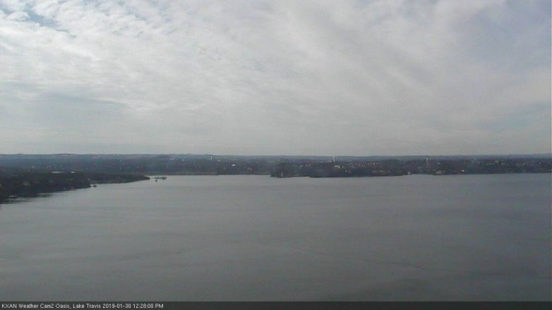 Lake Travis webcam, January 30, 2019 11:30 AM CT