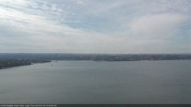 Lake Travis webcam, January 30, 2019 12:00 PM CT