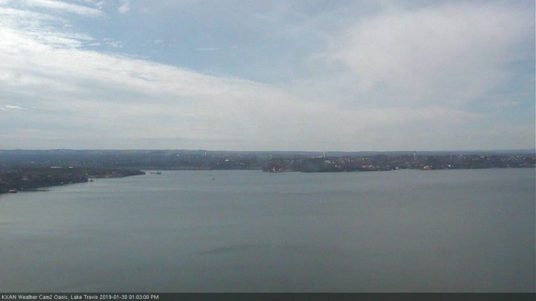 Lake Travis webcam, January 30, 2019 12:05 PM CT
