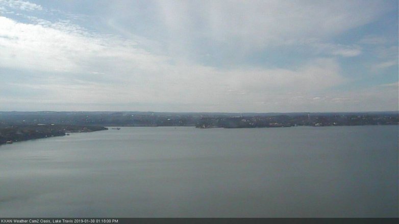 Lake Travis webcam, January 30, 2019 12:20 PM CT