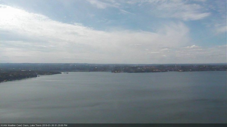 Lake Travis webcam, January 30, 2019 12:30 PM CT