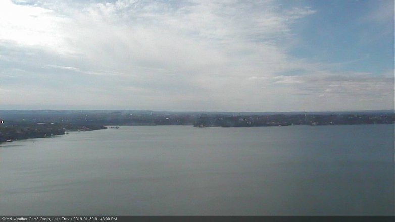 Lake Travis webcam, January 30, 2019 12:45 PM CT