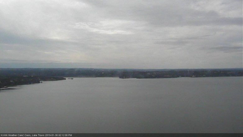 Lake Travis webcam, January 30, 2019 1:15 PM CT