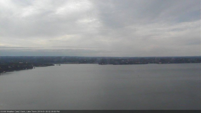 Lake Travis webcam, January 30, 2019 1:40 PM CT