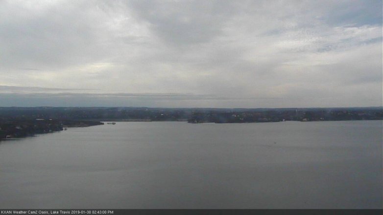 Lake Travis webcam, January 30, 2019 1:45 PM CT