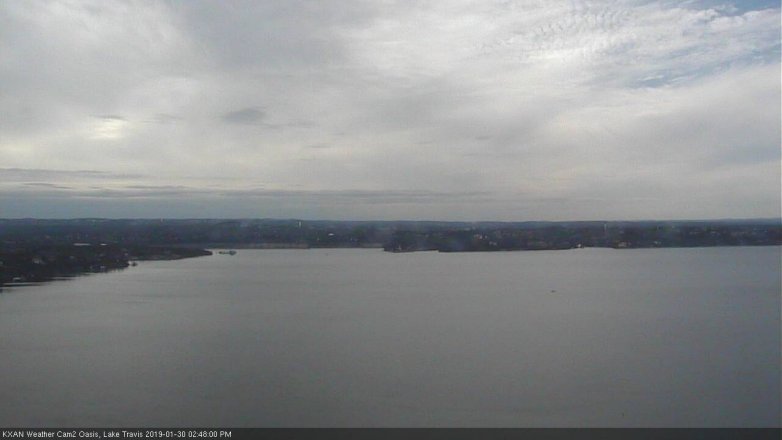 Lake Travis webcam, January 30, 2019 1:50 PM CT