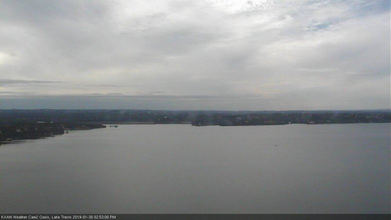 Lake Travis webcam, January 30, 2019 1:55 PM CT