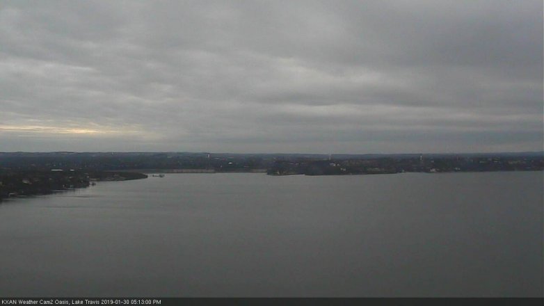 Lake Travis webcam, January 30, 2019 4:15 PM CT