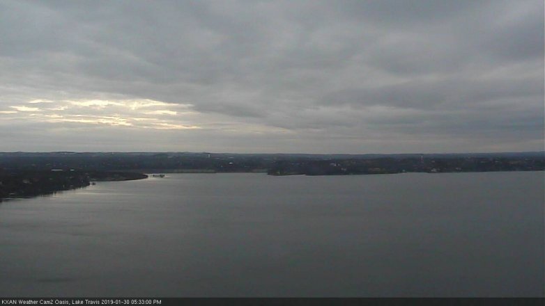 Lake Travis webcam, January 30, 2019 4:35 PM CT