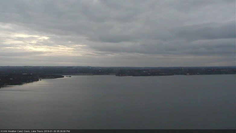 Lake Travis webcam, January 30, 2019 4:40 PM CT