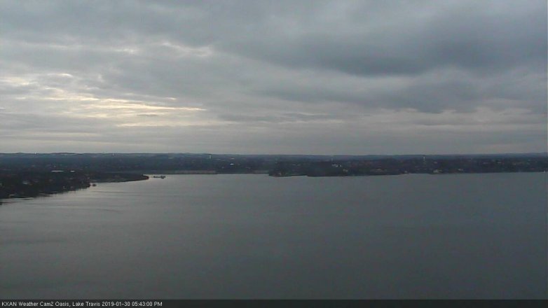 Lake Travis webcam, January 30, 2019 4:45 PM CT