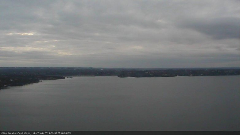 Lake Travis webcam, January 30, 2019 4:50 PM CT