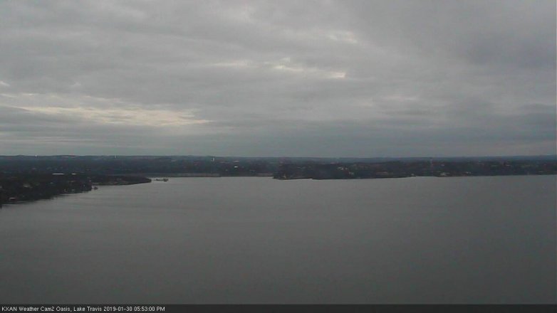 Lake Travis webcam, January 30, 2019 4:55 PM CT
