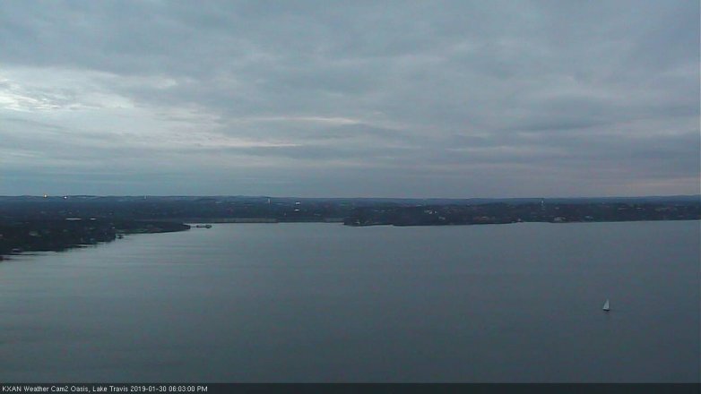 Lake Travis webcam, January 30, 2019 5:05 PM CT