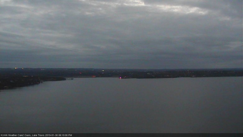 Lake Travis webcam, January 30, 2019 5:20 PM CT