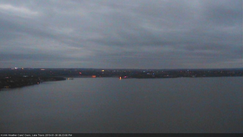 Lake Travis webcam, January 30, 2019 5:25 PM CT