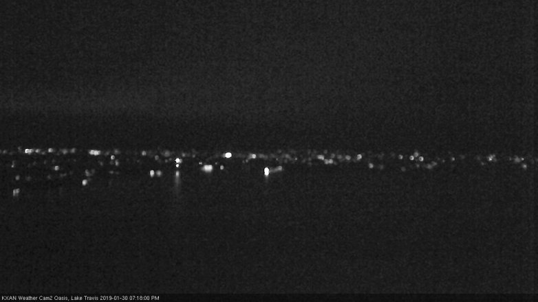 Lake Travis webcam, January 30, 2019 6:20 PM CT