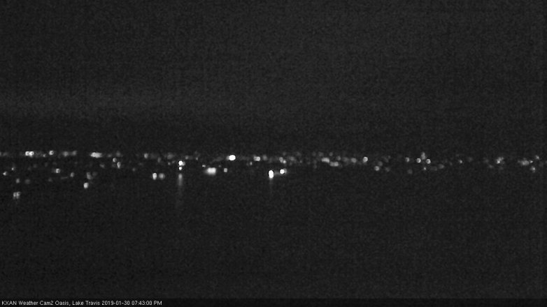 Lake Travis webcam, January 30, 2019 6:45 PM CT