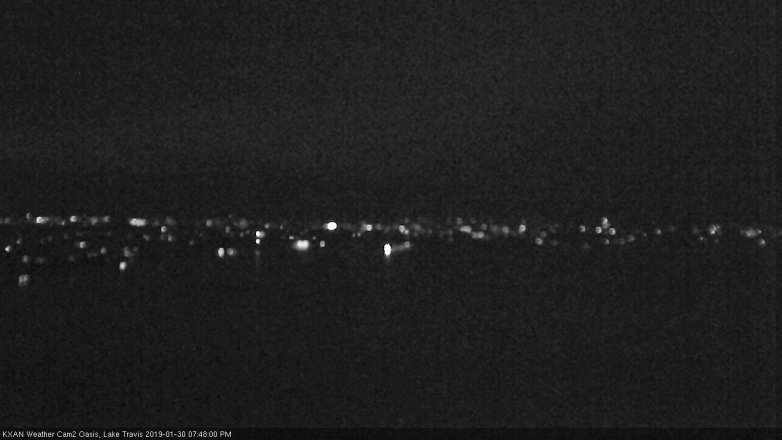 Lake Travis webcam, January 30, 2019 6:50 PM CT