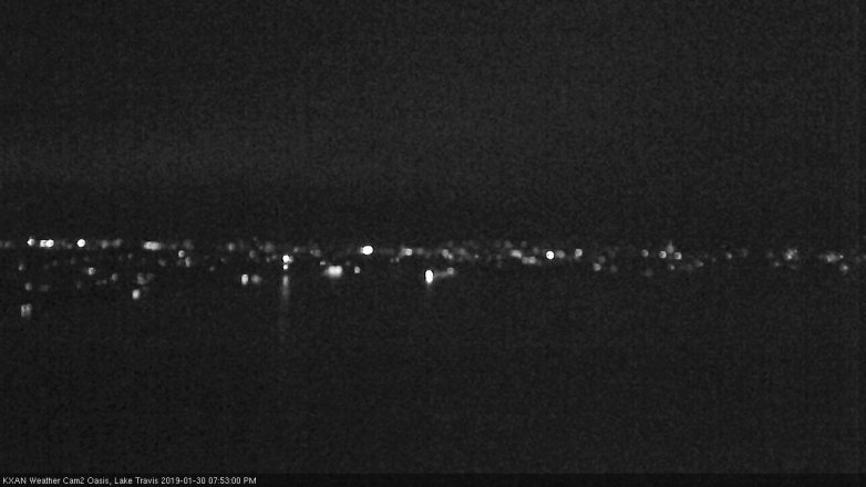 Lake Travis webcam, January 30, 2019 6:55 PM CT