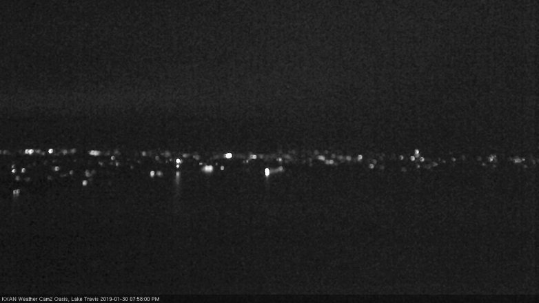 Lake Travis webcam, January 30, 2019 7:00 PM CT