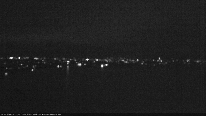 Lake Travis webcam, January 30, 2019 7:10 PM CT