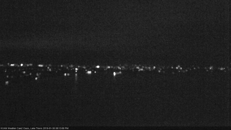 Lake Travis webcam, January 30, 2019 7:15 PM CT