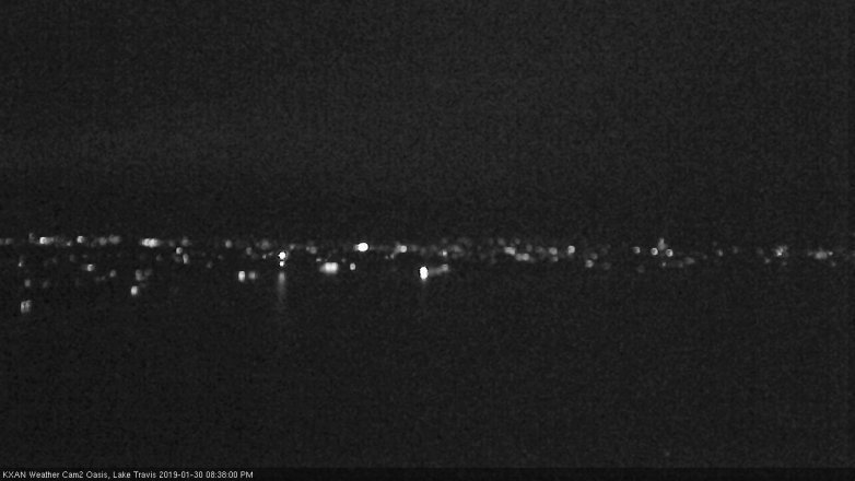 Lake Travis webcam, January 30, 2019 7:40 PM CT