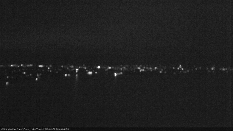 Lake Travis webcam, January 30, 2019 7:45 PM CT