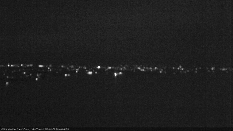 Lake Travis webcam, January 30, 2019 7:50 PM CT