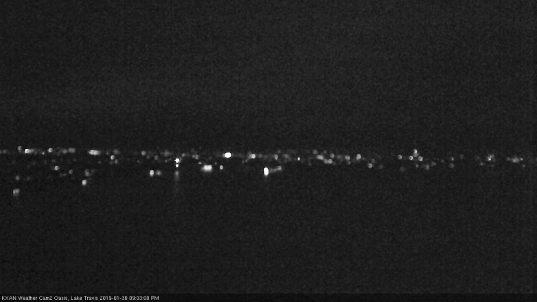 Lake Travis webcam, January 30, 2019 8:05 PM CT