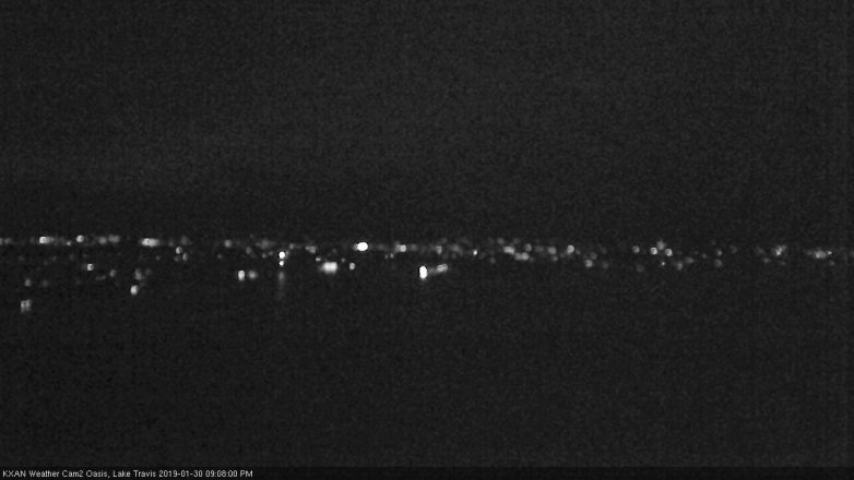 Lake Travis webcam, January 30, 2019 8:10 PM CT