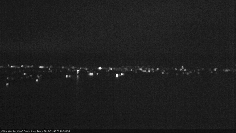 Lake Travis webcam, January 30, 2019 8:15 PM CT