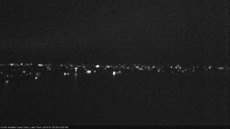 Lake Travis webcam, January 30, 2019 8:20 PM CT